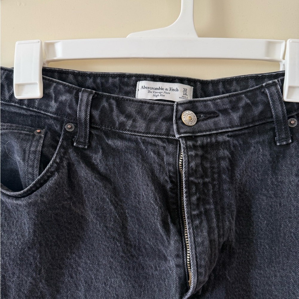 Abercrombie & Fitch Black Flare Jeans - Picture 6 of 6